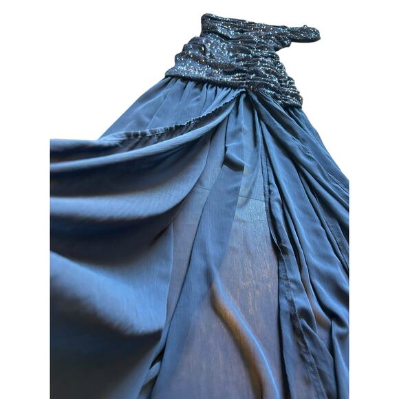 NWT - Hello Molly Navy Blue Sequined Gown - Size M - Picture 16 of 16